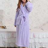 Taooba Christmas Outfit Casual Women Sleepwear Flannel Nightwear Kimono Robe Gown Warm Intimate Lingerie Home Clothes 2021 New Nightdress Homewear