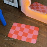 RETRO Checkerboard Soft Diatom Mud 10 Seconds Water Absorbing Floor Mat Bathroom Anti-skid Floor Mat Living Room Decoration Rugs