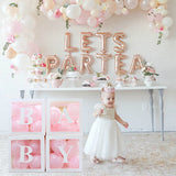 25/27cm DIY Boy Girl 1st Birthday Party Decoration Transparent Box Happy Birthday Party Birthday Party Decoration Baby Shower