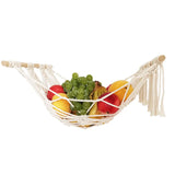 Taooba-Hand-Woven Macrame Fruit Hammock Cotton Rope Net Under Cabinet Fruit Vegetable Hanging Basket Kitchen Storage Organizer Decor