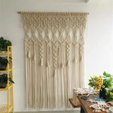 Taooba-220*280CM Macrame Curtain Bohemian Hand-woven Wall Hanging Tapestry  Window Door Curtain Tapestry  Bohe Home  Decoration