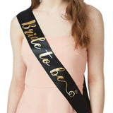 Taooba-Bride to Be Sash with Ribbon Satin Wedding Party Supplies Hen Party Decoration  Bachelorette Party Bridal Shower Gifts Accessori