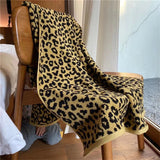 Taooba-Fashion Women Sexy Leopard Microfiber Bath Towel Cotton Face Towels  Absorption  Beach Towel/70*140CM Hair Face Towel Set