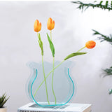 Taooba-Nordic Simple Ins Style Colorful Acrylic Vase Transparent Color Dry Flower Geometry Flower Vase Ornament Flower Shape Lovely