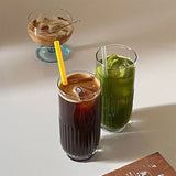 Taooba-Vintage Glass Beverage Milk Cup Transparent Beer Cup Round Water Cup Fruit Juice Ice Beverage Milk Tea Cup Simplicity New