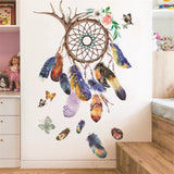 Taooba-Dreamcatcher Style Wall Stickers Bedroom Decoration Wall Stickers Self-adhesive Wallpaper Stickers