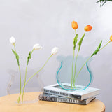 Taooba-Nordic Simple Ins Style Colorful Acrylic Vase Transparent Color Dry Flower Geometry Flower Vase Ornament Flower Shape Lovely