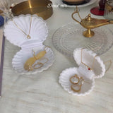 Retro Shell Ins Style Jewelry Box Earring Ring Gift Jewelry Box Desktop Jewelry Storage Box Ornaments