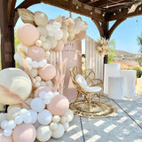 Brown Apricot WhiteBalloon Arch Kit Wedding Birthday Party Decor Kids Baby Shower Latex Ballon Chain Wedding Party Supplies