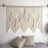 Taooba-Woven Macrame Wall Hanging Tapestry Handmade Cotton Rope Bohemia  Wall Tapestry Boho Rom Decoration Home Decor