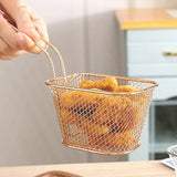 Taooba-Potato Strip Oil Fried Basket American Iron Plated Basket Small Dessert Fry Baskets With Handle Househld Kitchen Tool