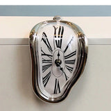 Taooba-Retro Ins Style Creative Ornaments Twisted Clock Personalized Room Decoration Irregular Silent Melting Clock Curved Wall Clock