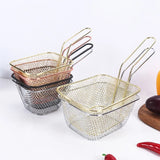 Taooba-Potato Strip Oil Fried Basket American Iron Plated Basket Small Dessert Fry Baskets With Handle Househld Kitchen Tool