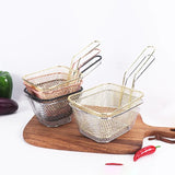 Taooba-Potato Strip Oil Fried Basket American Iron Plated Basket Small Dessert Fry Baskets With Handle Househld Kitchen Tool