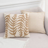 Taooba-Linen Leaves Embroidery Cushion Covers