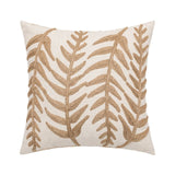 Taooba-Linen Leaves Embroidery Cushion Covers