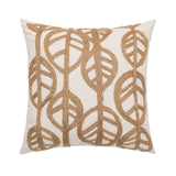 Taooba-Linen Leaves Embroidery Cushion Covers