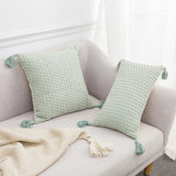 Taooba-Linen Leaves Embroidery Cushion Covers