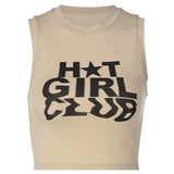 Taooba Hot Girl Club Print Top