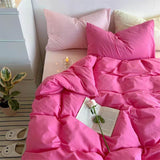 Taooba Hot Pink Cotton Bedding Set