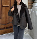 Taooba Minsa Shearling-Lined Faux Leather Jacket