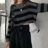 Taooba-Y2K Cropped Sweater