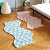 Taooba-Curvy Edge Pastel Checker Rug