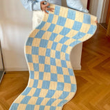 Taooba-Curvy Edge Pastel Checker Rug