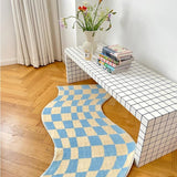 Taooba-Curvy Edge Pastel Checker Rug