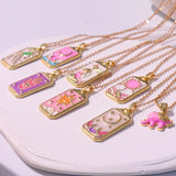 Taooba-Pink Tarot Card Necklace