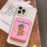 Taooba-Cartoon Bear Wallet MagSafe Card Holder