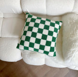 Taooba-Lamb Fleece Checkerboard Pillow