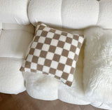 Taooba-Lamb Fleece Checkerboard Pillow