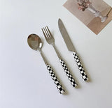 Taooba-Retro Checkerboard Spoon