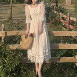 Taooba-French Vintage Midi Dress