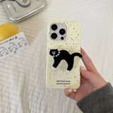 Taooba-Black Cat Cartoon iPhone Case