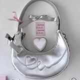 Taooba-Y2K Korean Silver Bag