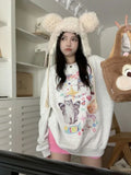 Taooba-Grunge Kawaii Cat Hoodie