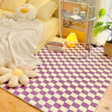 Taooba-Handmade Retro Checkerboard Rug