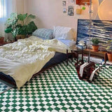 Taooba-Handmade Retro Checkerboard Rug