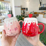 Taooba-Cute Strawberry Ceramic Mug