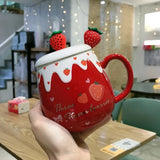 Taooba-Cute Strawberry Ceramic Mug