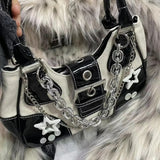 Taooba-White Goth Y2k Bag