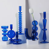 Taooba-Blue Candle Holder Vase