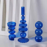 Taooba-Blue Candle Holder Vase