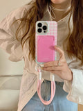 Taooba-Pink Checkered iPhone Case