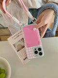 Taooba-Pink Checkered iPhone Case