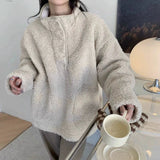 Taooba Jessica Oversize Fur Sweatshirt