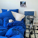 Taooba Klein Blue Seersucker Bedding Set