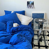 Taooba Klein Blue Seersucker Bedding Set